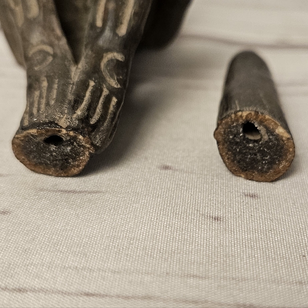 VTG Collectible Mayans Aztec Ceremonial Pipe Pre Columbian Style Smoking Pipe - Picture 10 of 15